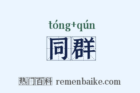 同群是什么意思的图片